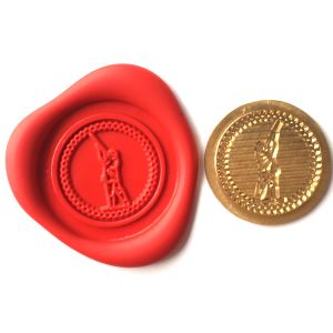 Single Wax sealing coin design 058 Shooter Gamekeeper Hunter Shotgun design