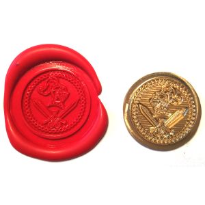 Single Wax sealing coin design 216 Museum, Knight & swords design