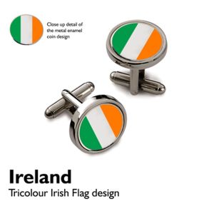Irish Flag Coin Insert Irelands Cufflinks