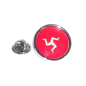 MANX, Isle of Man Triskelion Flag Lapel Domed Badge