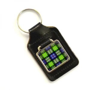 Bonded Leather Key Fob with MacKenzie Tartan