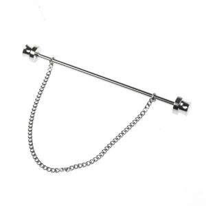 Rhodium Plated Splayed End Collar Pin