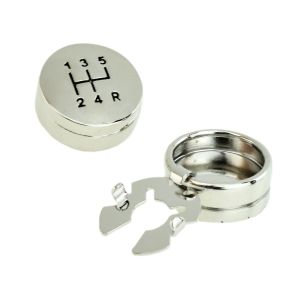 Silver Gearstick Design Cuff Button Covers a New Alternative to Cufflinks