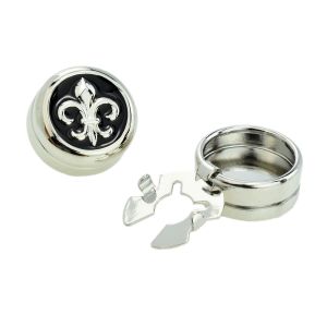 Fleur De Lys Design Cuff Button Covers a New Alternative to Cufflinks
