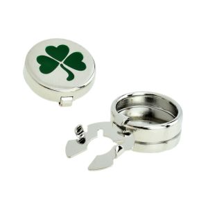 Shamrock Design Cuff Button Covers a New Alternative to Cufflinks