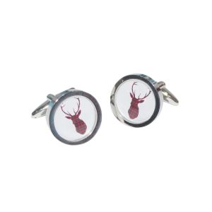 Royal Stewart Tartan Stag Cufflinks