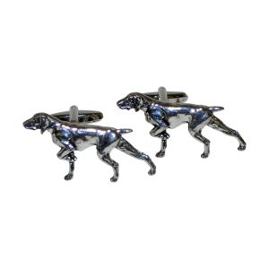 English Made Pointer Dog Pewter Cufflinks