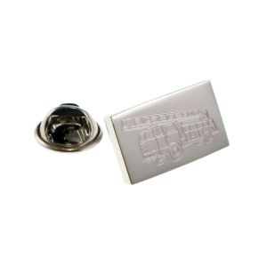 Engraved Fire Truck Lapel Pin Badge (03225)