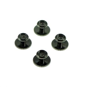 Gunmetal 4x Shirt Button Stud sets with cabochon recess for doming