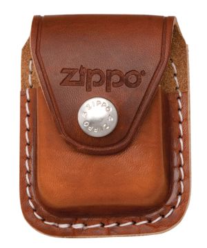 Zippo Brown Leather Lighter Pouch With Clip