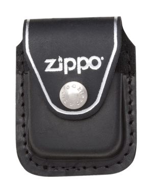 Zippo Black Leather Lighter Pouch With Clip