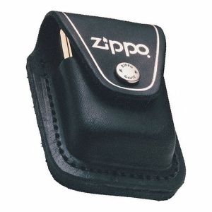 Zippo Black Leather Lighter Pouch With Loop