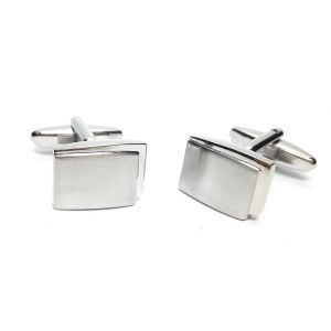 Metal Brushed Classic Cufflinks