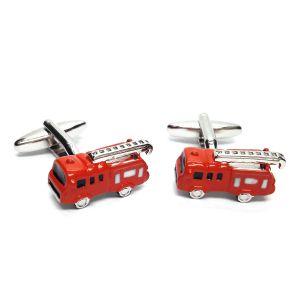 Red Fire Engine Cufflinks Firefighter Firemans Fire Fighter