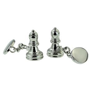 Bishop Chess Piece Chain Cufflinks