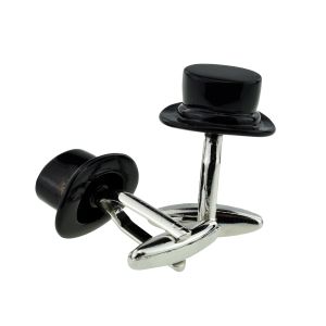 Black Top Hat Wedding Cufflinks