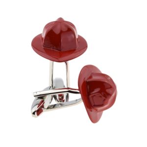 American Firefighter Firemans Fire Fighter Helmet Cufflinks