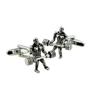 Muscly Weight Lifter Cufflinks
