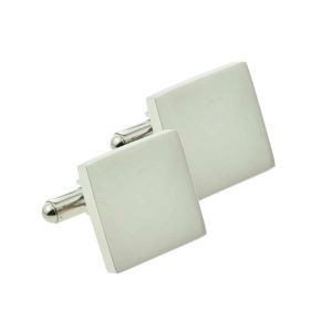 Brushed Matt Finish Deluxe Square Cufflinks - Unboxed