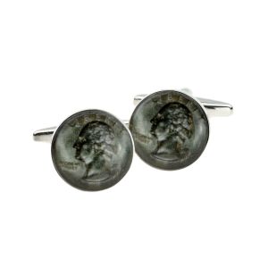 Quarter Dollar Coin Money Cufflinks
