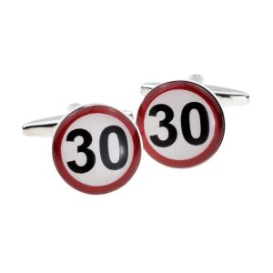 30mph Road Sign / Birthday Ages Cufflinks