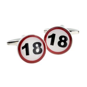 18 Road Sign Birthday Ages Cufflinks