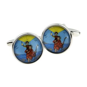 St Christopher Design Cufflinks