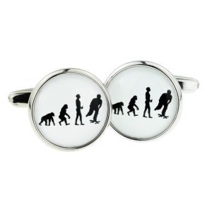 Evolution of a Skateboarder Cufflinks for a Skateboard Rider or Fan