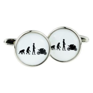 Evolution of a Motorbike Rider Cufflinks
