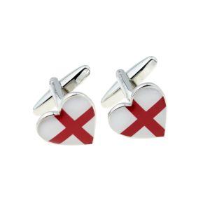 George Cross England Flag Heart Cufflinks