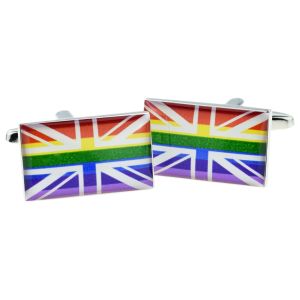 Union Jack Rainbow Cufflinks