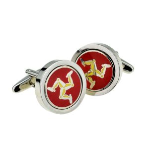 Manx Brattagh Vannin Isle of ManTriskelion Flag Cufflinks