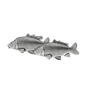 English Made Common Carp Pewter Cufflinks