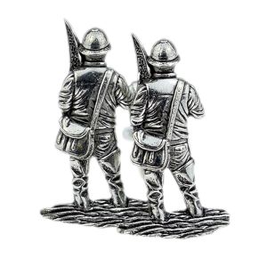 English Made Fisherman Pewter Cufflinks