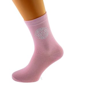 Personalised Limited Edition Birth Year Ladies Pink Socks