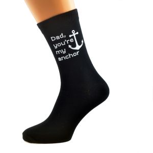 Dad you're my Anchor Mens Black Socks