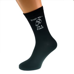 Trust me I'm a Coach Mens Black Socks