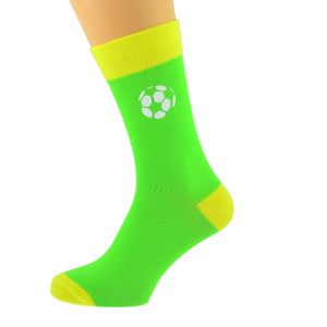 Lime Green & Yellow Unisex Socks Football design