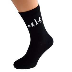 Evolution of Man - Football Player Mens Black Socks