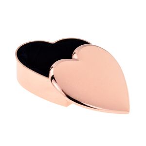 Rose Gold Plated Heart Trinket Box (engravable)