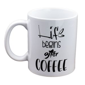 Life Begins After Coffee Design Mug