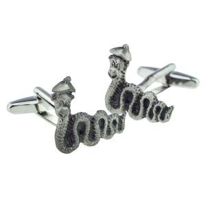 English Made Pewter Scottish Loch Ness Monster Cufflinks