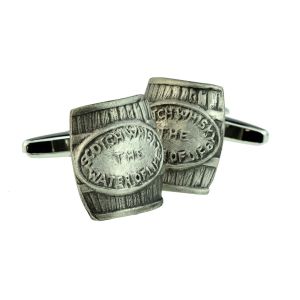 Scottish Whisky Barrel Pewter Cufflinks