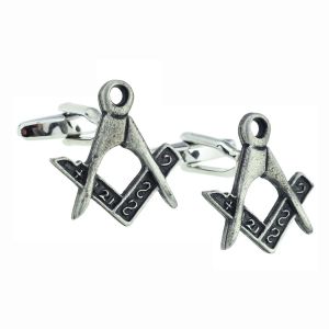 English Made Pewter Masonic Regalia Cufflinks