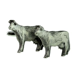Cow Animal English Pewter Cufflinks