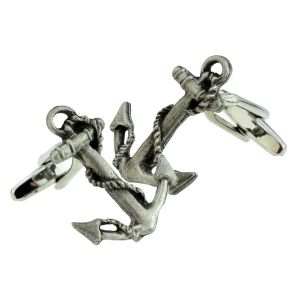 English Made Pewter Anchor Sailing Cufflinks