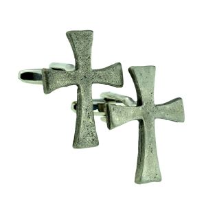 Religious Cross English Pewter Cufflinks