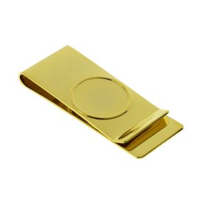 Golden Money Clip 19mm Bezel Cabochon Recess for Doming or Sixpence coin