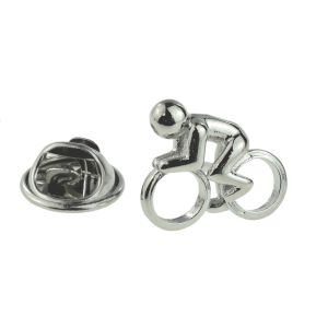 Cyclist on Bike Design Lapel Pin Badge Bicyle Fans Gift