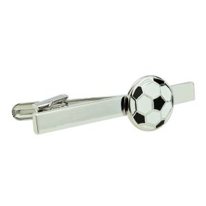 Black & White Football Design Tie Clip